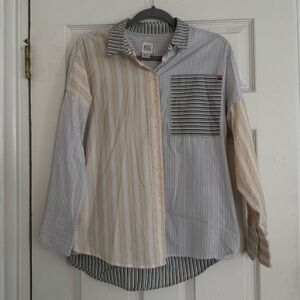 BDG multi-color Striped Button-Up Shirt
